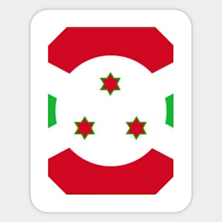 Marching Forward: Burundi's Flag as a Beacon of Progress Sticker